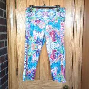 Black Milk Active Crystal Magic Battle Pants Gym Leggings L pockets rainbow NWT
